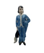 Vintage Holland Mold Porcelain Blue Boy Figurine Hand Painted 17” Plumed... - $33.83 CAD