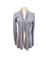 Tahari Pure Luxe S Cashmere Open Front Cardigan Sweater Shawl Collar Blu... - $86.68 CAD