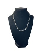 Necklace Faux Rhinestones Turquoise Clear 16&quot; Fasion Jewelry Womens Girl... - $282.52 MXN