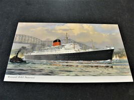 Cunard Lines Cruise Ship R.M.S. &quot;Saxonia&quot; - Unposted 1900s Postcard. - £12.86 GBP