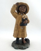 All God&#39;s Children Figurine Sunshine Item 1533 Edition 26 Girl in Raincoat &amp; Hat - $43.12