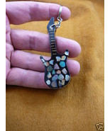 (KEY-26)  Mexican Opals opal black Guitar instument keychain keyring lov... - $39.73 CAD