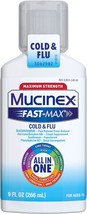 Mucinex Fast-Max Maximum Strength All-In-One Cold &amp; Flu, 9 oz Bottle, For Use On - £23.97 GBP