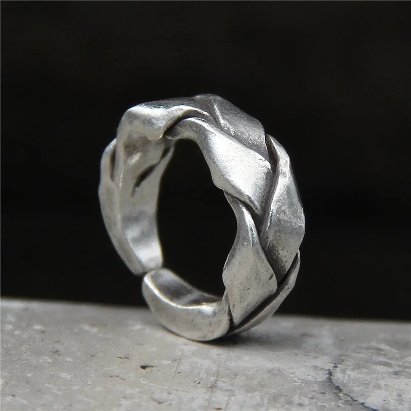 Real S925 Silver Jewelry Handmade Thailand Domineering Tail Ring For Men and Wom - £52.65 GBP