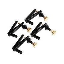 4 Sets(16 Pcs) Black Violin Fine Tuners Gold Screws 4pcs String Adjuster 1/4-1/2 - £16.02 GBP