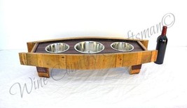 Wine Barrel Elevated Pet Feeder - Tigrinus - Made from retired CA wine b... - $219.00
