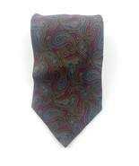Vintage Giorgio Armani Cravette Tie 100% Silk Mens Red Burgundy Green Ca... - $11.76 CAD