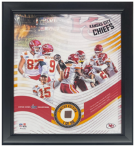 Kansas City Chiefs Framed 15&quot; x 17&quot; SB LVII Game Used Football Collage LE 1/50 - £208.77 GBP