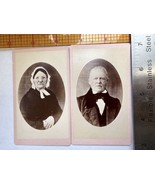 Antique CDV Photo 1870s Older Man Woman Patriarch Matriarch in Victorian... - $33.24