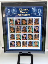 Classic Movie Monsters Collectible Postage Stamp Framed Artwork - £43.49 GBP