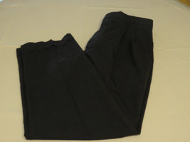 Mens Kirkland Signature Pant wool 34 X 29 pants slacks charcoal to black... - $25.73