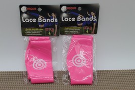 Lot of 2 New Unique Lace Bands - Neon Pink-Football-Lacrosse-Baseball-Rugby - £7.89 GBP