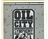 Playbill OIL CITY SYMPHONY 1988 Debra Monk Mike Craver Mark Hardwick  - $13.86