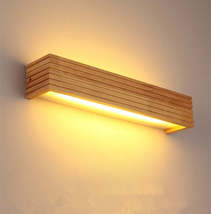 45cm LED Solid Wood Wall Lamp Bedroom Bedside Lamp Corridor Wall Lamp(Wa... - $30.99