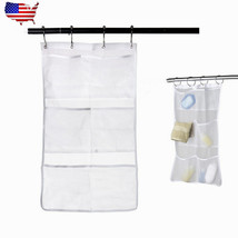 6-Pockets Shower Caddy Storage Bag Organizer Bath Holder Wall Hang Mesh ... - $13.99