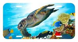 Turtle Turtles Reef OCEAN USA Metal Black License Plate holder tag - $9.99