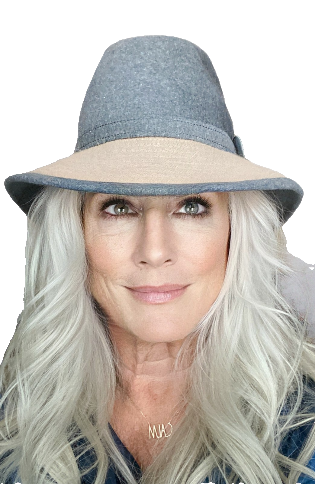 Vintage Adolfo II 100% Wool Fedora Hat 60s Camel Grey Buckle Ladies 22 - $53.46