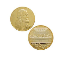 Coin Jesus, Last Supper by Da Vinci Gold Plated Deluxe Coin    by Sterli... - $6.98