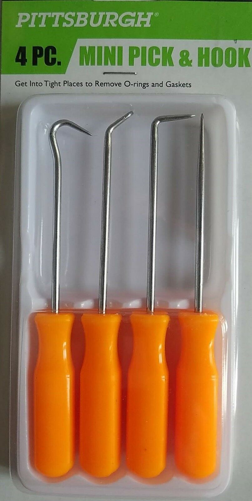 Mini Metal Picks &amp; Hooks 5” Screwdriver Style Square Handles, 4/Pk - $3.95
