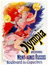 4011&#39;Olympia&quot;Old roller coasters Poster.French Art Nouveau Interior Decorative - £12.60 GBP+