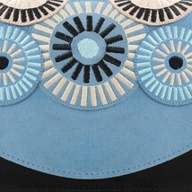 The Parama Blue Suede Leather Handbag image 3