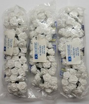 Creative Co-Op 18 Bunches 25 mm White Ribbon Roses (8 Roses Per Bundle) - $11.87