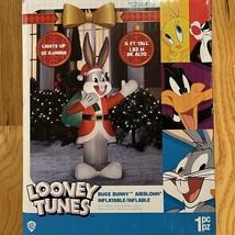 NEW! Gemmy 6’ Bugs Bunny Looney Tunes Lighted Christmas Airblown Inflatable - £79.12 GBP