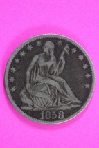 1858 O Seated Liberty Half Dollar Silver Semi Key Date Exact Coin In Pics 37 - $124.99