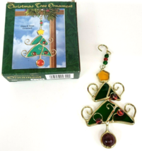 Christmas Tree Jewel Suncatcher Ornament Glass and wire Giftco Inc. - £11.95 GBP