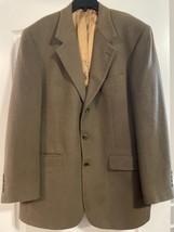 Vintage BILL BLASS Blazer 100% Camel Hair Brown Blazer Jacket Sport Coat - $19.10