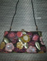 Valerie Stevens Floral  Multicolored Beaded Embroidered Purse - $23.00