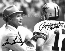 Tom Landry Roger Staubach Signed Photo 8X10 Autographed Reprintdallas Cowboys - £15.46 GBP