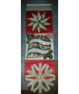Antique Old Hand Made Sequin &amp; Beaded Christmas Wall Hanging Decoration - £39.61 GBP