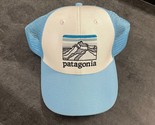 Patagonia Hat Baseball Mesh Sides Mountains Gray Blue White - $24.74