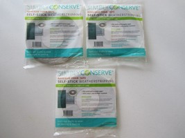 Simply Conserve 3 Packs Adhesive Foam Tape Energy Saving Self-Stick Weat... - £9.57 GBP