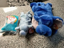 Ty McDonald&#39;s Teenies, Beanies, and Buddies PEANUT The Blue Elephant Set - £31.89 GBP