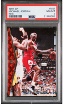 1992 SP Insert MJ1 Michael Jordan HOF Red &#39;He&#39;s Back&#39; PSA 8 - Historic B-Ball! - £23.74 GBP