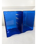 Vintage Atlantic Blue CD Storage Wall Mountable Holder Rack case clear READ - $33.00