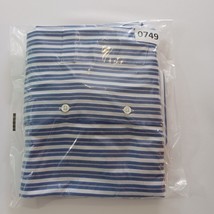 Van Heusen Fitted Men's White & Blue Stripes Cotton Blend Button Up Shirt Size M image 15
