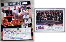 Austin Ice Bats Hockey 1999/2000 Poster Schedule &amp; Glossy Team Photo - Wphl - £21.22 GBP