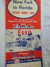 1956 Esso New York To Florida "Upside-Down" Map - £7.77 GBP