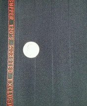 120'S English Wool Suit Fabric  5 Yards  Navy Blue Stripe  wool suit fabric - $77.11