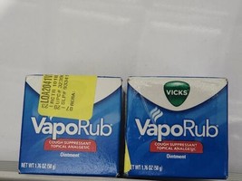 2 Boxes Vicks VapoRub Ointment &amp; Cough Suppressant, 1.76 oz, Regular &amp; Lavender - £8.30 GBP