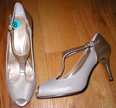 NEW $98 Womens Tahari Metallic Gold Heels Shoes 10 Pump  - £23.88 GBP