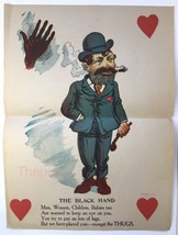 The Black Hand Vinegar Valentine  13.5&quot;x 10&quot; mean spirited cartoon Victo... - $99.99
