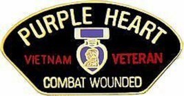 Purple Heart Vietnam War Veteran Combat Wounded Pin - £14.84 GBP