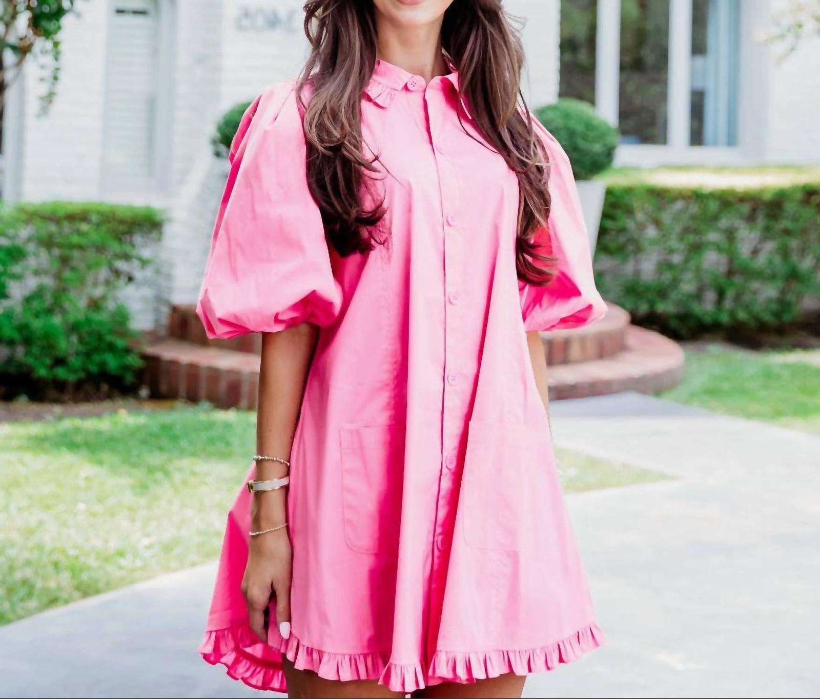 Karlie ruffle pocket dress size L - $88.11