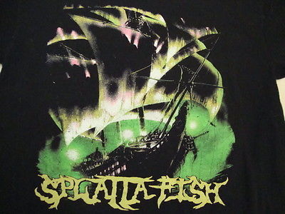 Splatta Fish heavy metal concert tour rare T Shirt L - $18.13