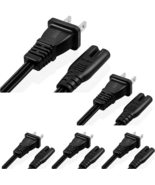 5Core Extra Long 6ft 2 Prong 5 Pack Non-Polarized AC Wall Power Cable - £11.36 GBP