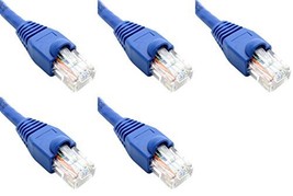 Ultra Spec Cables Pack of 5 - Blue 1FT Cat6 Ethernet Network Cable LAN I... - £16.74 GBP